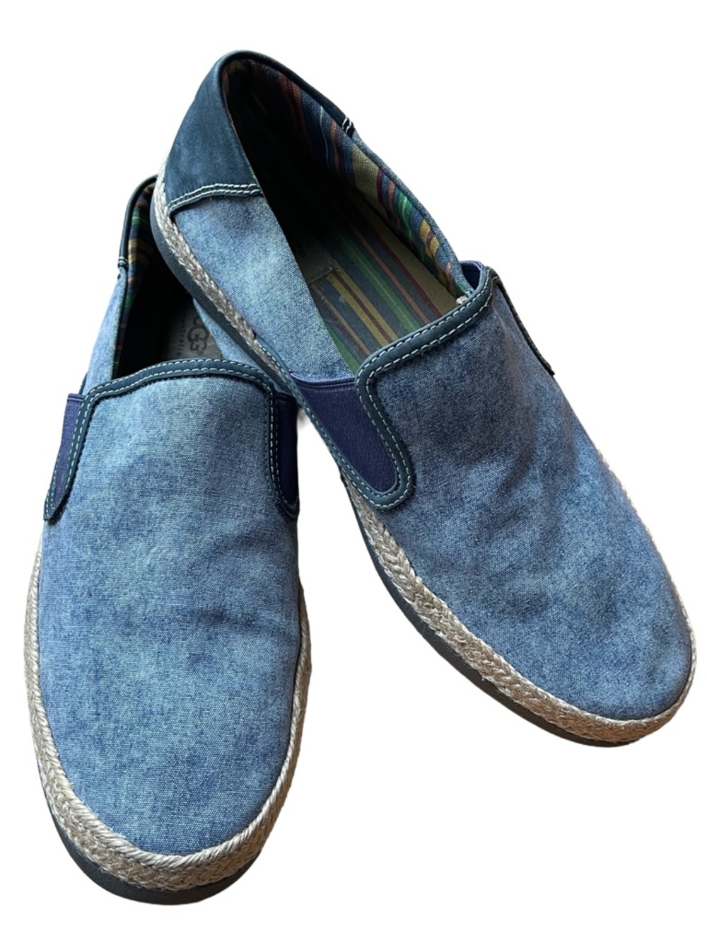UGG Australia Wilton Denim Blue Slip-On Loafers Mens 10